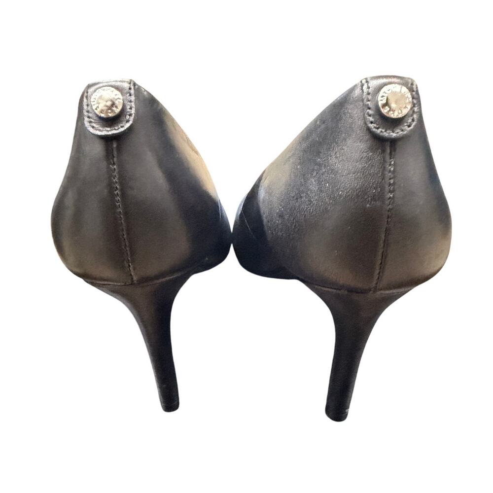 Michael Kors Black Leather Pointed Toe Pumps Heels Women Size 8M Classic Dress - Picture 4 of 6
